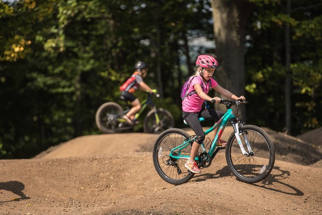 Mountain Biking- kids on trail