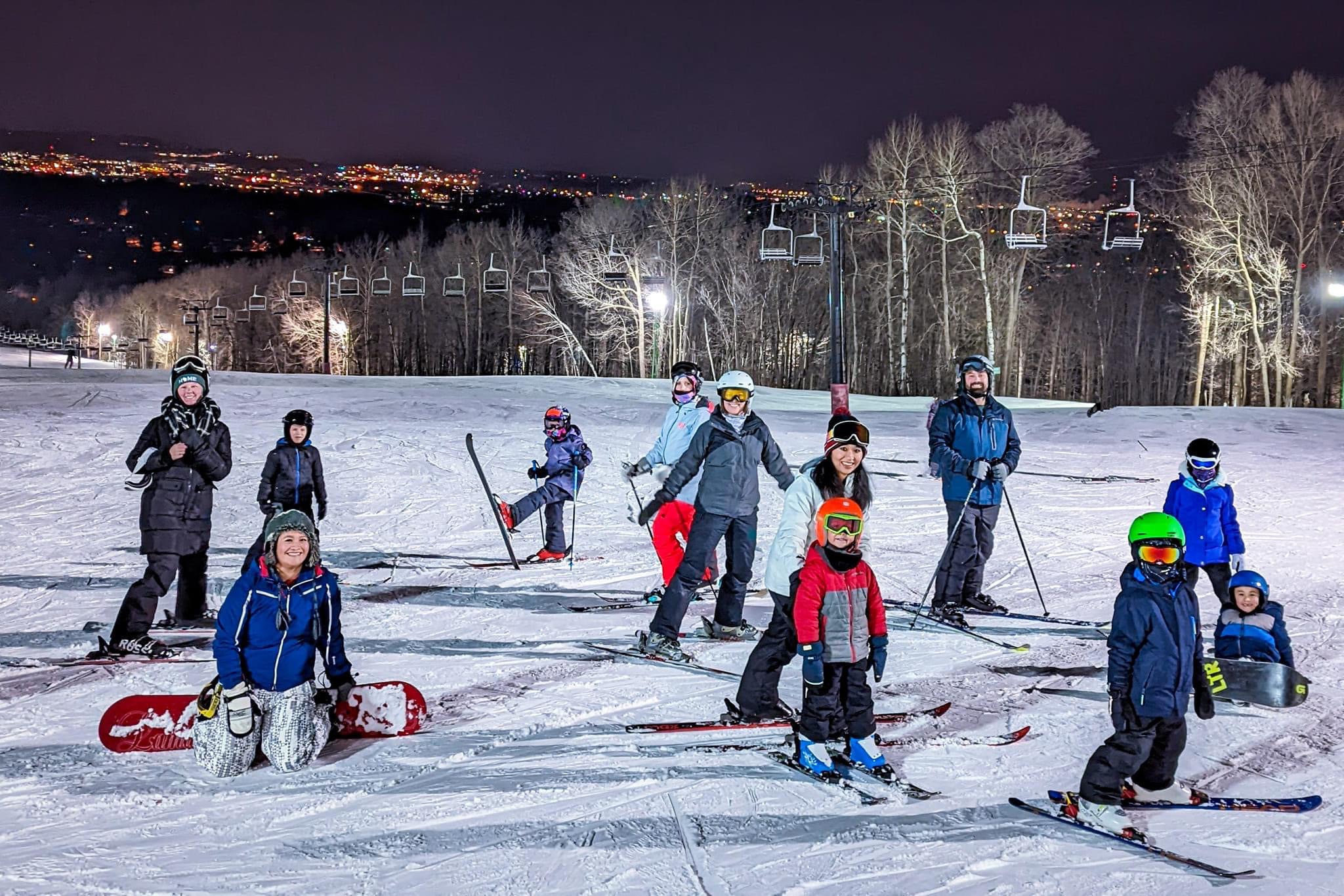 Youth Ski instruction group