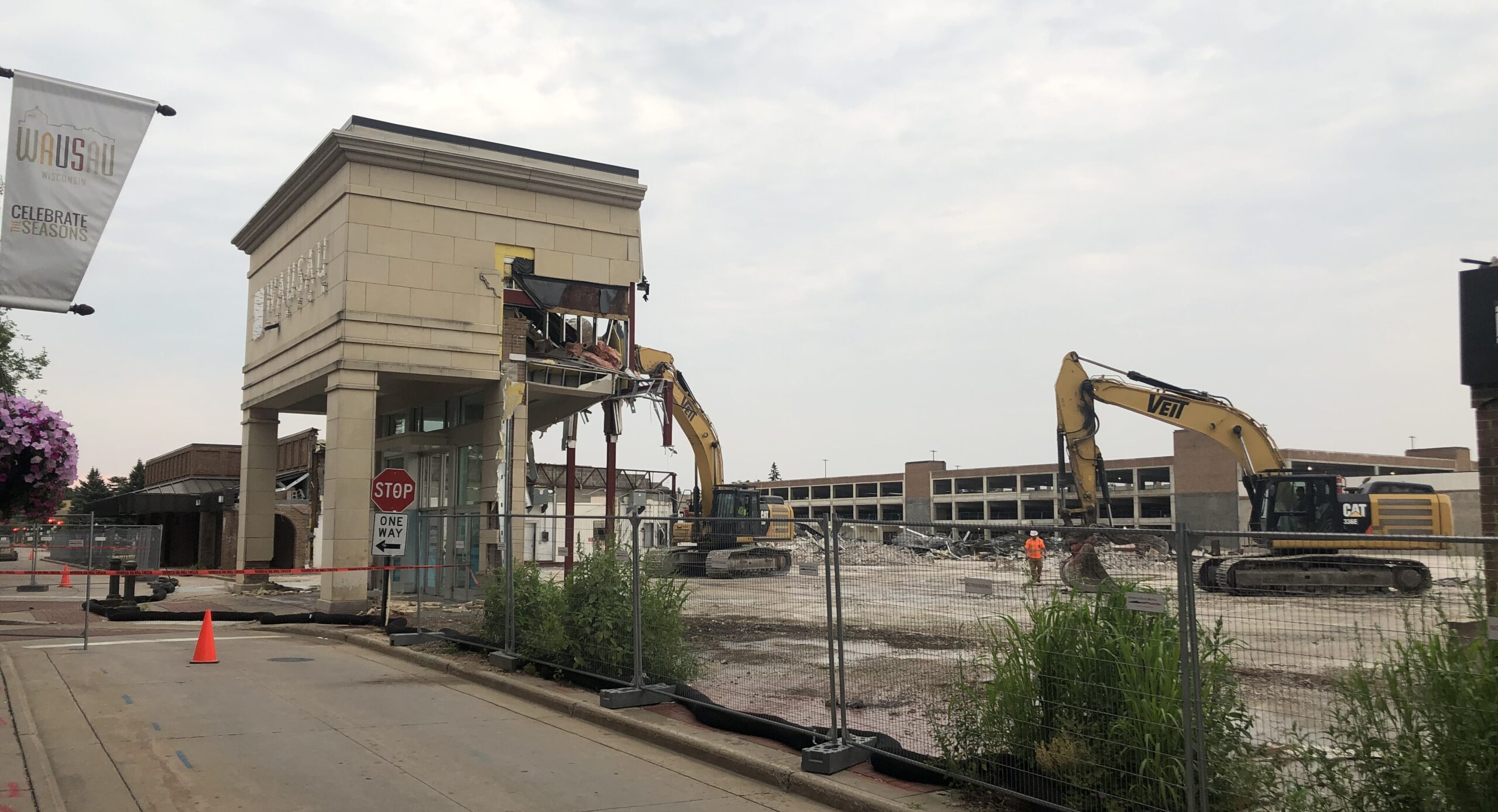 Wausau Center Mall Front Entrance Demolition_